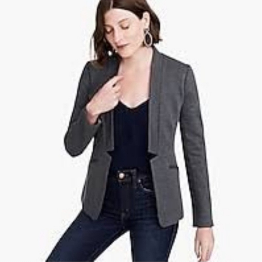 J Crew 365 Collarless Notch Lapel Blazer